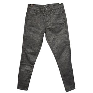 Banana Republic Snake Print Mid Rise Skinny Jeans Gray Size 27R